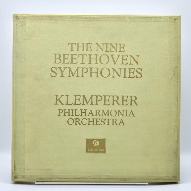 The Nine Beethoven Symphonies / Philharmonia Orchestra Cond. Klemperer  --  Cofanetto con 9  LP 33 giri - Made in UK 1950-60 - Columbia SAX 2260 + - B/S label - ED1/ES1 -  - COFANETTO APERTO