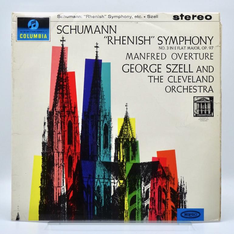 Schumann RHENISH SYMPHONY - MANFRED OVERTURE / The Cleveland Orchestra Cond. Szell -- LP  33 giri - Made in UK 196x - Columbia SAX 2506 - B/S label - ED1/ES1 - Flipback Laminated Cover - LP APERTO