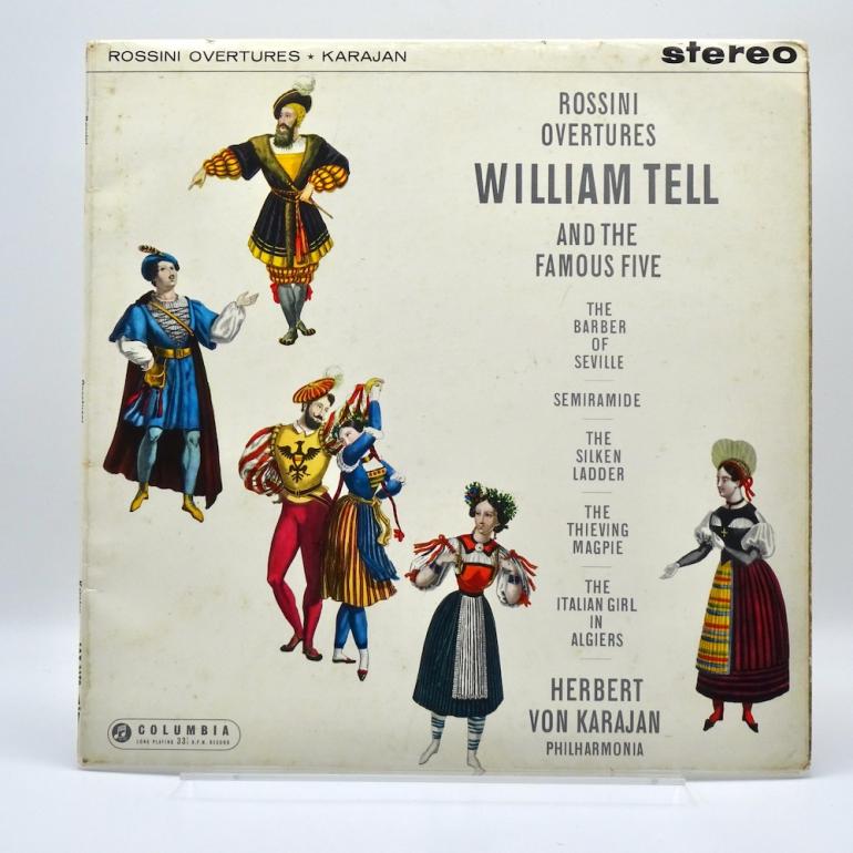 Rossini OVERTURES  / Philharmonia Orchestra Cond. Von Karajan -- LP  33 rpm - Made in UK 1960-61 - Columbia SAX 2378 - B/S label - ED1/ES1 - Flipback Laminated Cover - OPEN LP