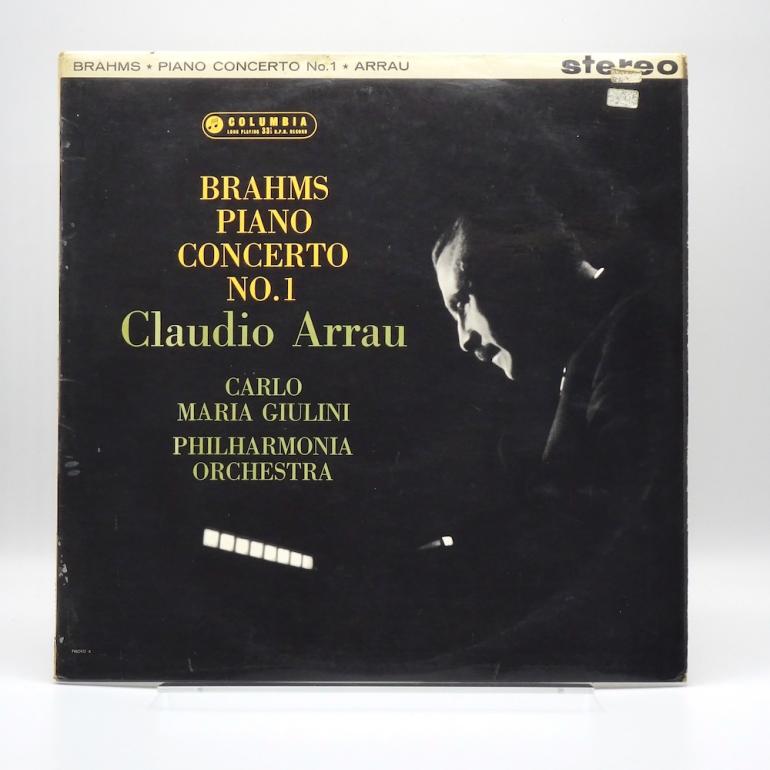 Brahms PIANO CONCERTO NO. 1  / Arrau - Philharmonia Orchestra Cond. Giulini -- LP  33 rpm - Made in UK 1961 - Columbia SAX 2387 - B/S label - ED1/ES1 - Flipback Laminated Cover - OPEN LP