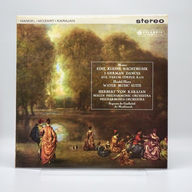 Mozart EINE  KLEINE  NACHTMUSIK, etc. / Berlin Philharmonic Orchestra- Cond. Von Karajan -- LP  33 rpm - Made in UK 1961 - Columbia SAX 2389 - B/S label -ED1/ES1 - Flipback Laminated Cover - OPEN LP