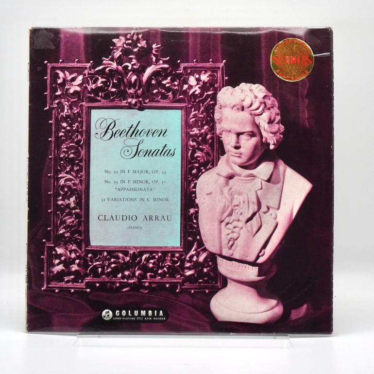Beethoven SONATAS NOS 22 & 23, etc.  / Claudio  Arrau  -- LP  33 giri - Made in UK 1961 - Columbia SAX 2390 - B/S label -ED1/ES1- Flipback Laminated Cover - LP APERTO