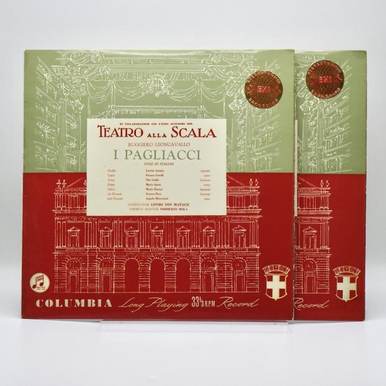 R. Leoncavallo I PAGLIACCI / Teatro alla Scala Cond. Von Matacic -- Double LP  33 rpm - Made in UK 1961- Columbia SAX 2400 - B/S label - ED1/ES1 - Flipback Laminated Cover - OPEN LP