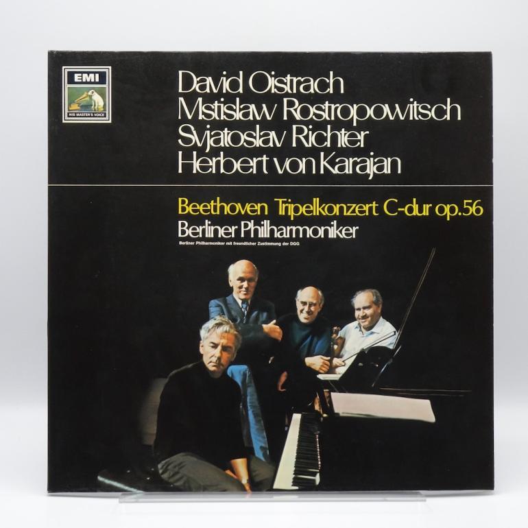 Beethoven: Tripelkonzert C-Dur Op.56 / Berliner Philharmoniker,  Oistrach, Rostropowitsch, Richter , Von Karajan  --  LP 33 giri - Made in GERMANY - HIS MASTER'S VOICE - LP APERTO