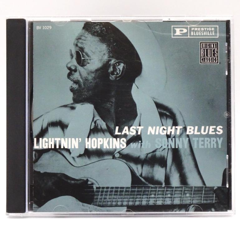 Last Night Blues / Lightnin' Hopkins And Sonny Terry -  CD - Made in GERMANY 1992 - PRESTIGE - BLUESVILLE RECORDS 00025218054829 - OPEN CD